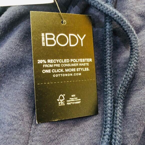 Cotton On Body Womens Plush Gym Track Pants Vintage Like Navy Size XS NWT - Picture 4 of 8